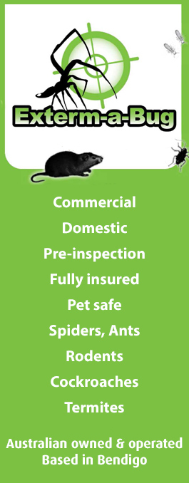 Pest Control Bendigo, Bendigo Pest Control, Termite Control Bendigo, Pest Control Echuca, Pest Control Castlemaine, Pest Inspection Bendigo, Pest Control Kilmore, Exterm A Bug, Termite Control Echuca, Termite Control Castlemaine